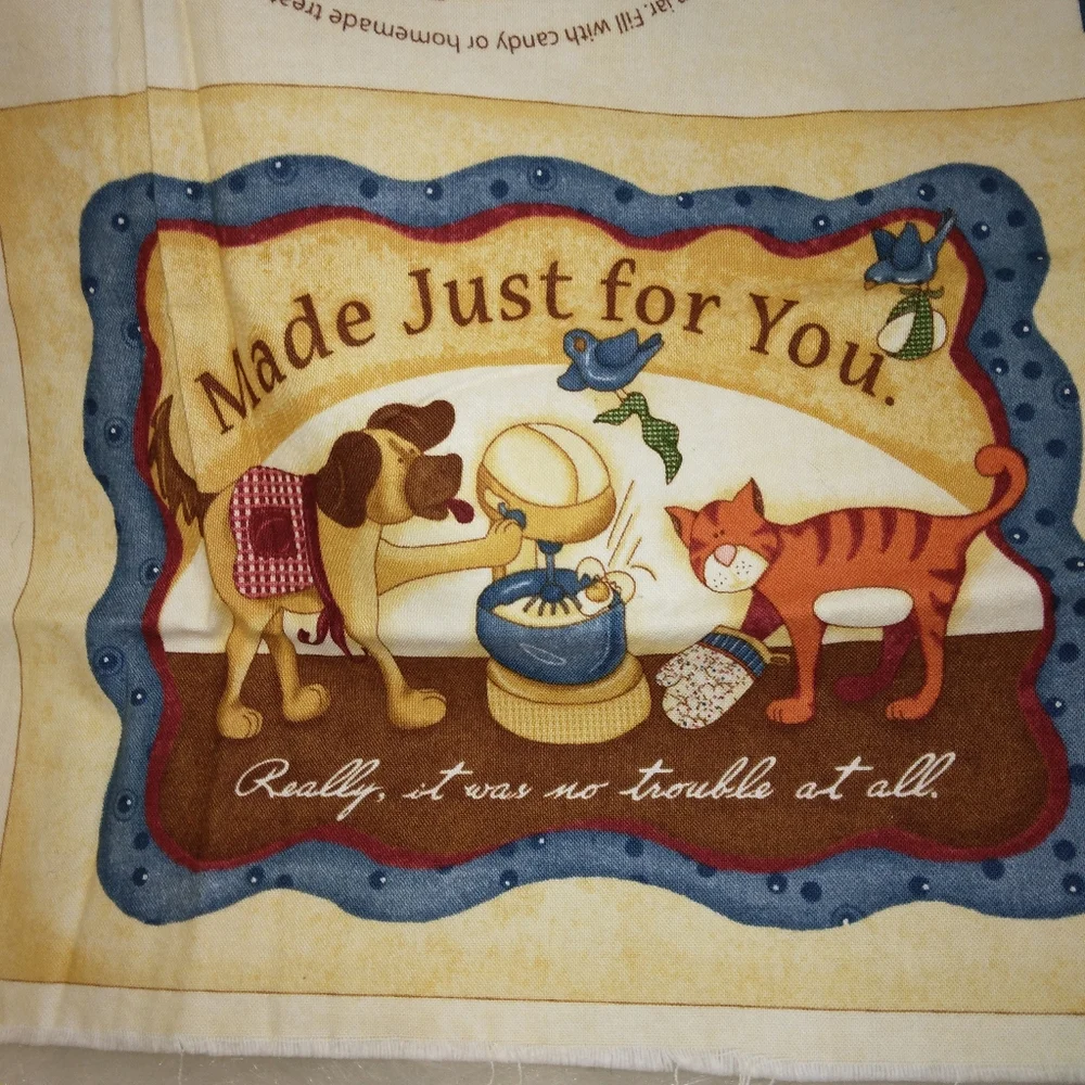 FABRIC Kelly's Sweet Treats DSN# 32184 Fun Kitchen accessory printed panel